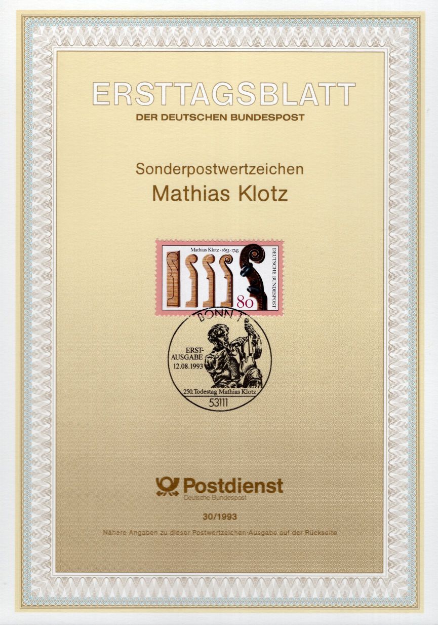 250. Todestag Mathias Klotz