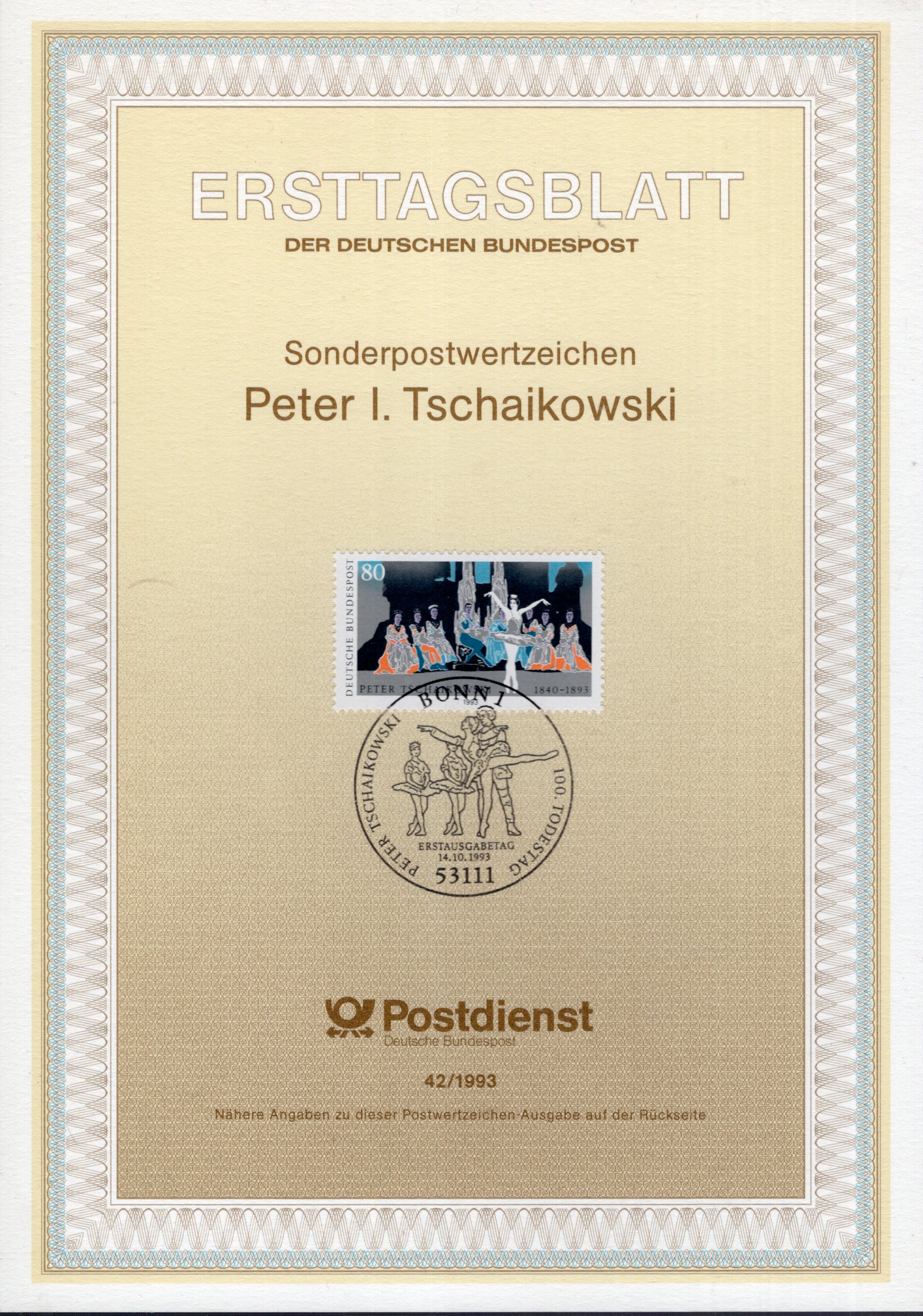 100. Todestag Peter I. Tschaikowski