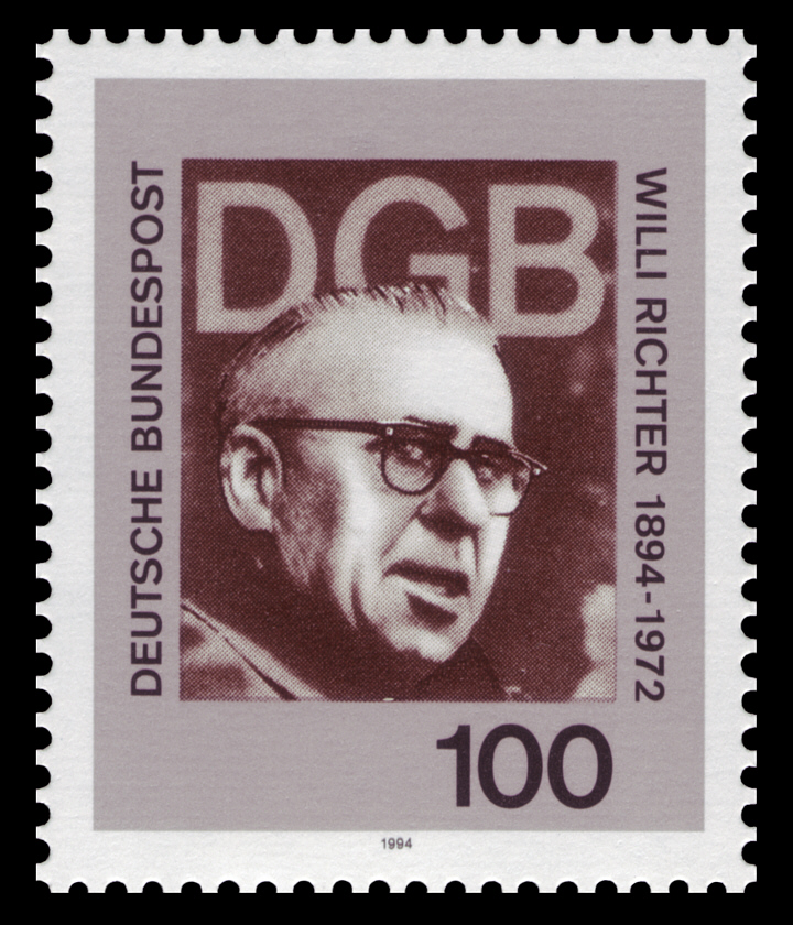 100. Geburtstag von Willi Richter (1894 - 1972) - DGB Vorsitzender