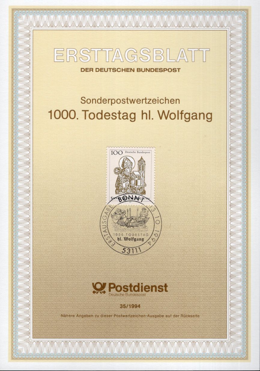 1000. Todestag hl. Wolfgang