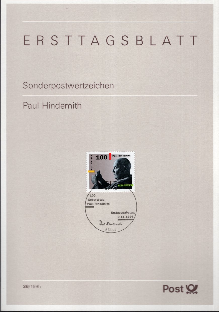 100. Geburtstag Paul Hindemith