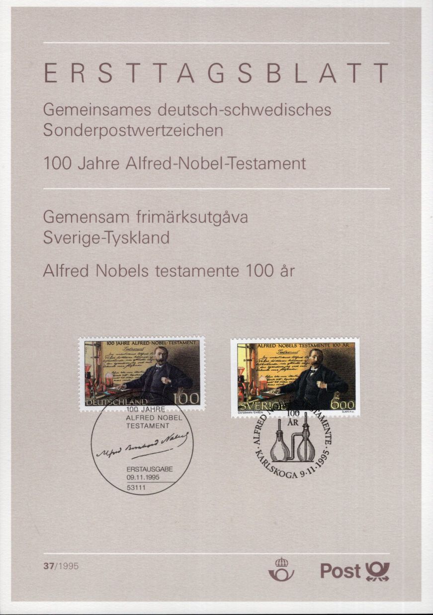 100 Jahre Alfred Nobel Testament