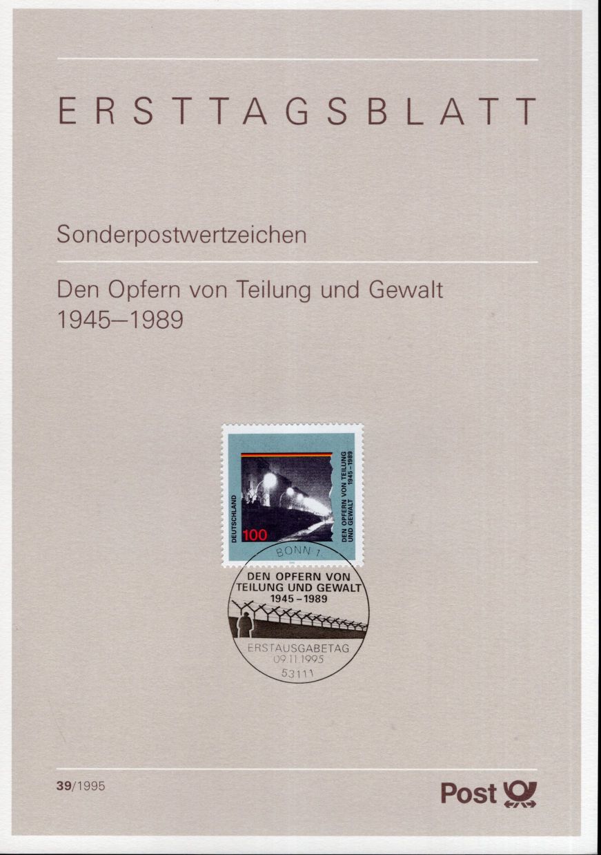 Den Opfern von Teilung und Gewalt 1945 - 1989