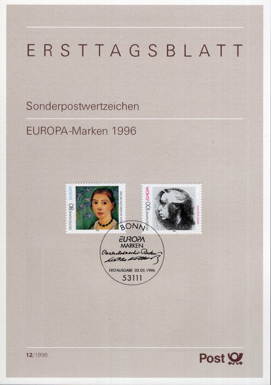 Europa - Marken 1996 - Paula Modersohn - Becker - Käthe Kollwitz