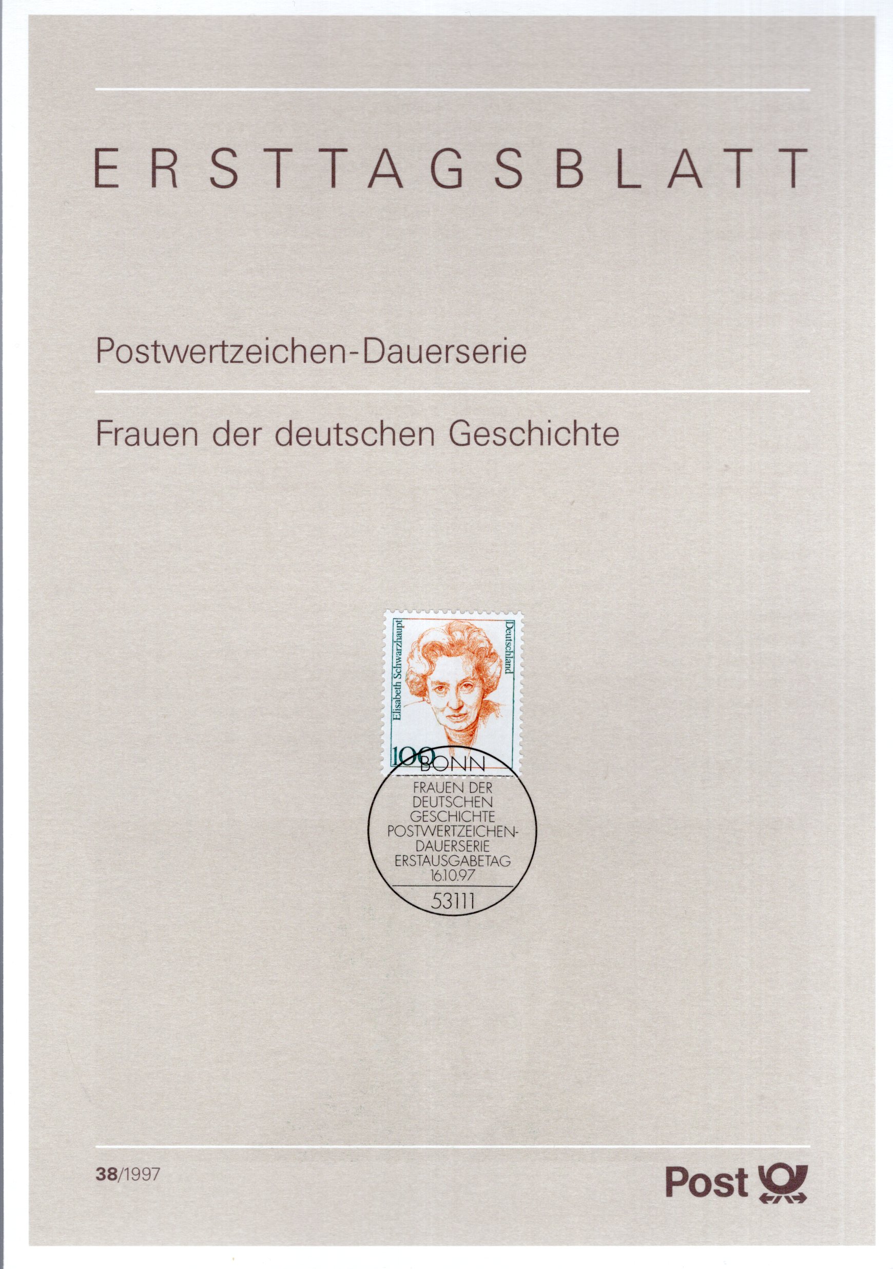 Dauerserie Frauen der deutschen Geschichte - Elisabeth Schwarzhaupt