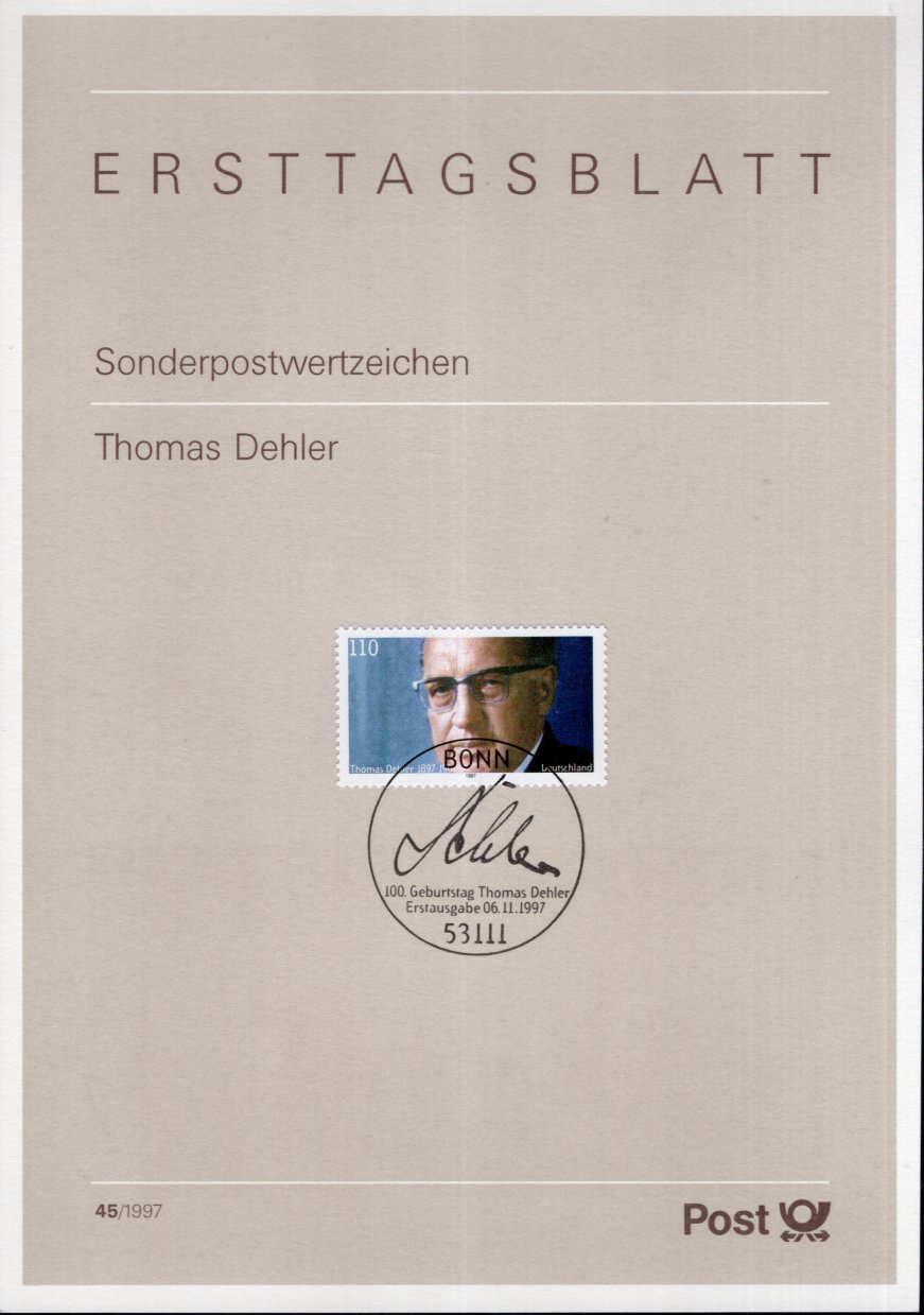 100. Geburtstag Thomas Dehler