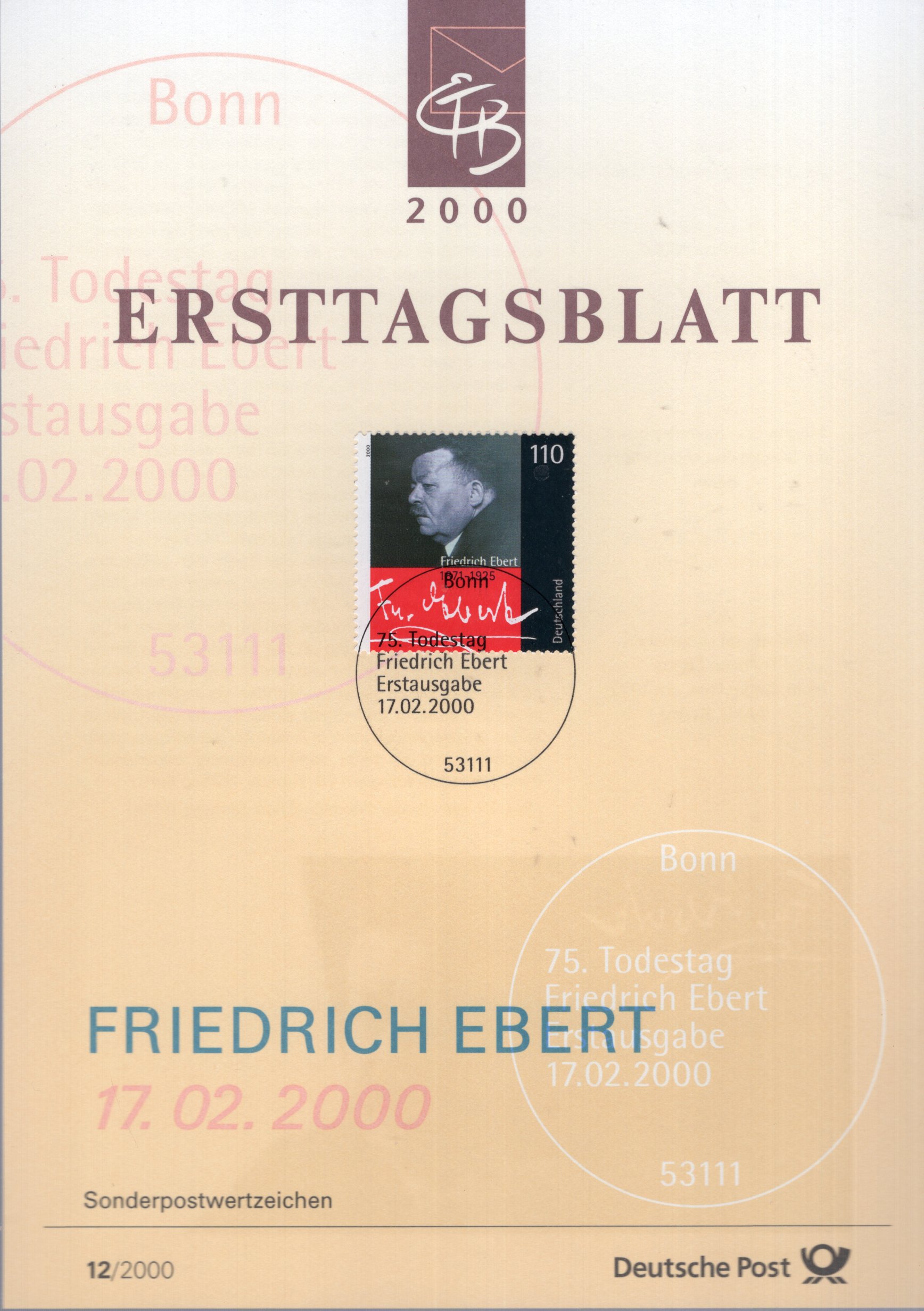 75. Todestag Friedrich Ebert