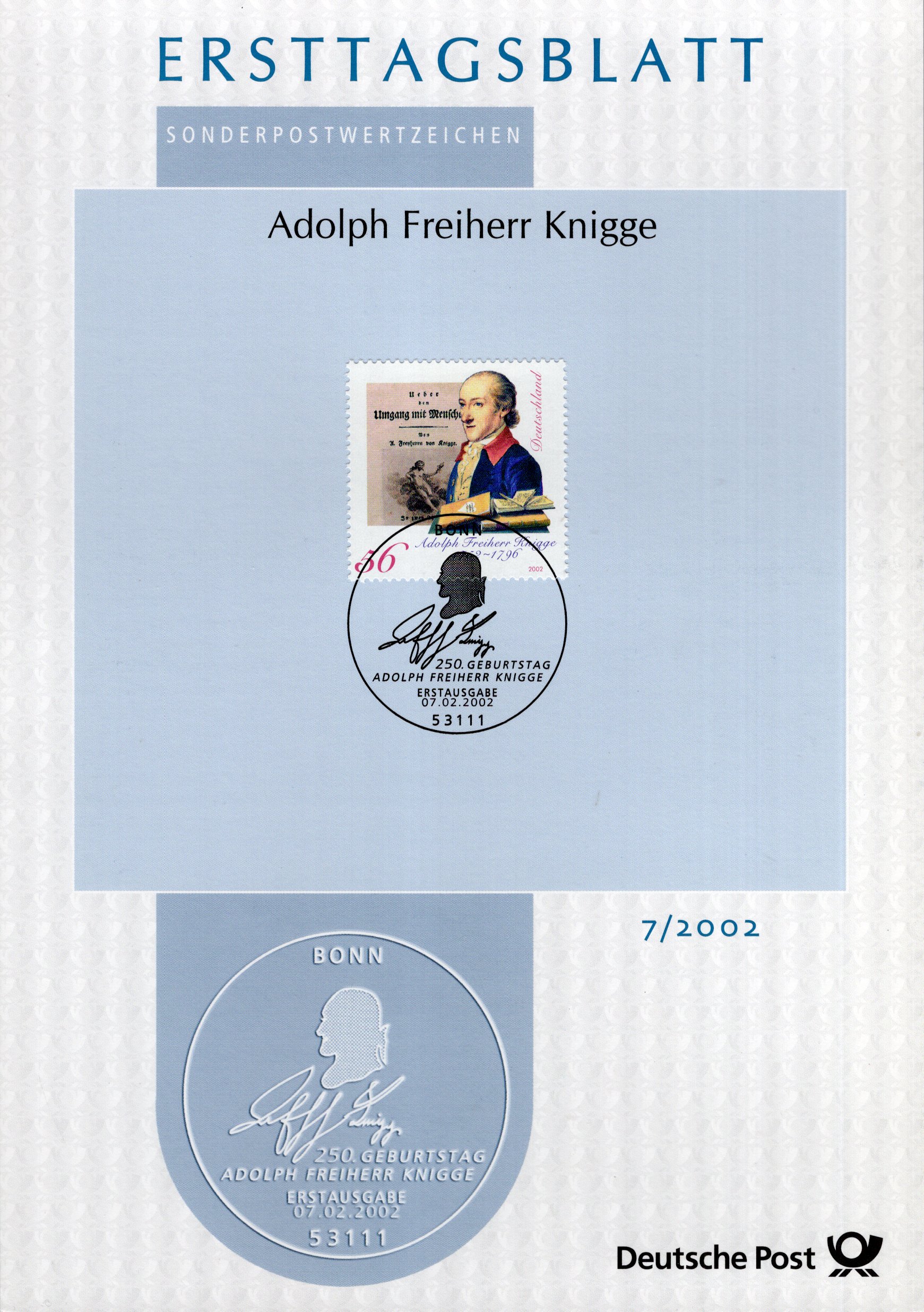 250. Geburtstag Adolph Freiherr Knigge