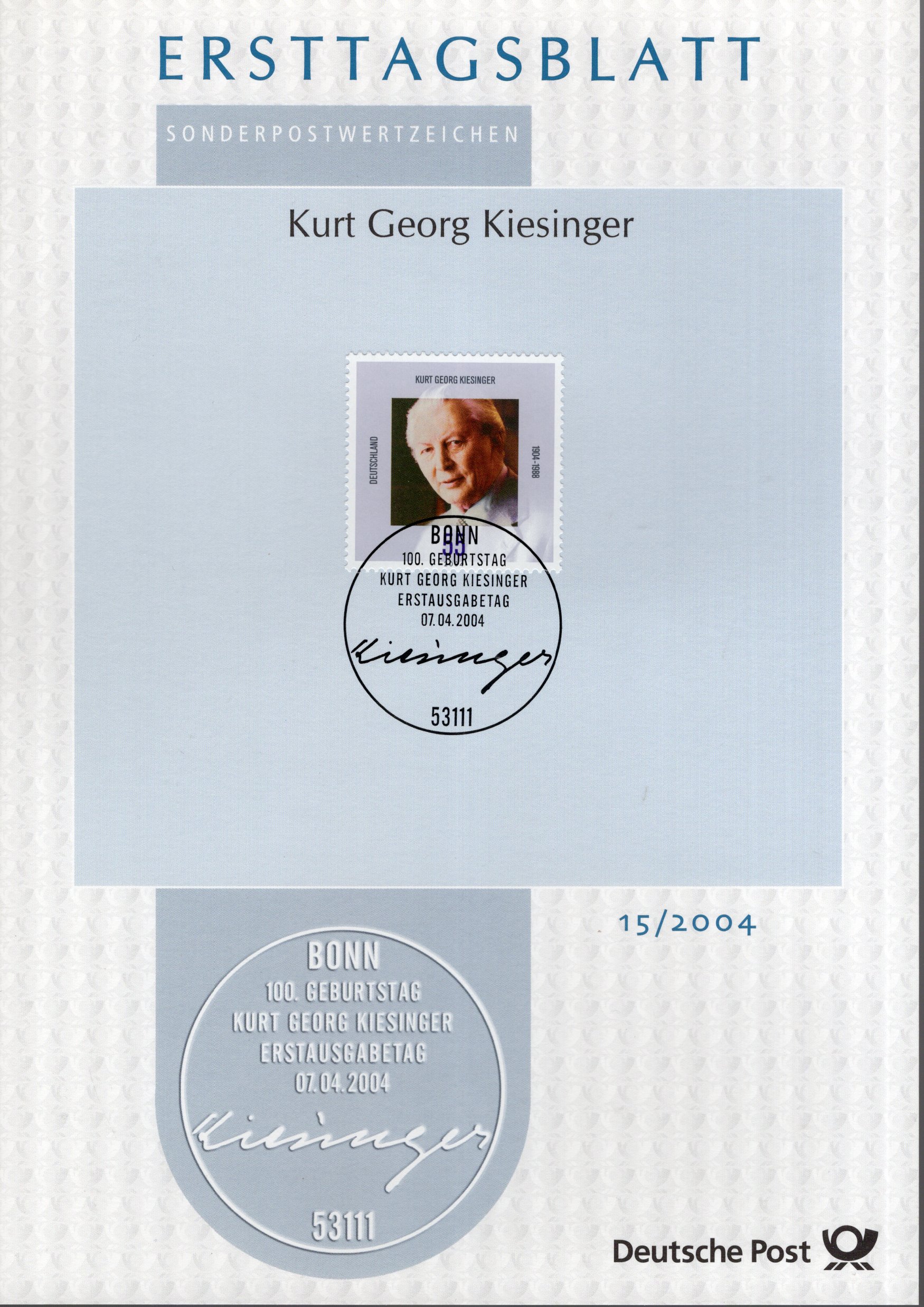 100. Geburtstag Kurt Georg Kiesinger