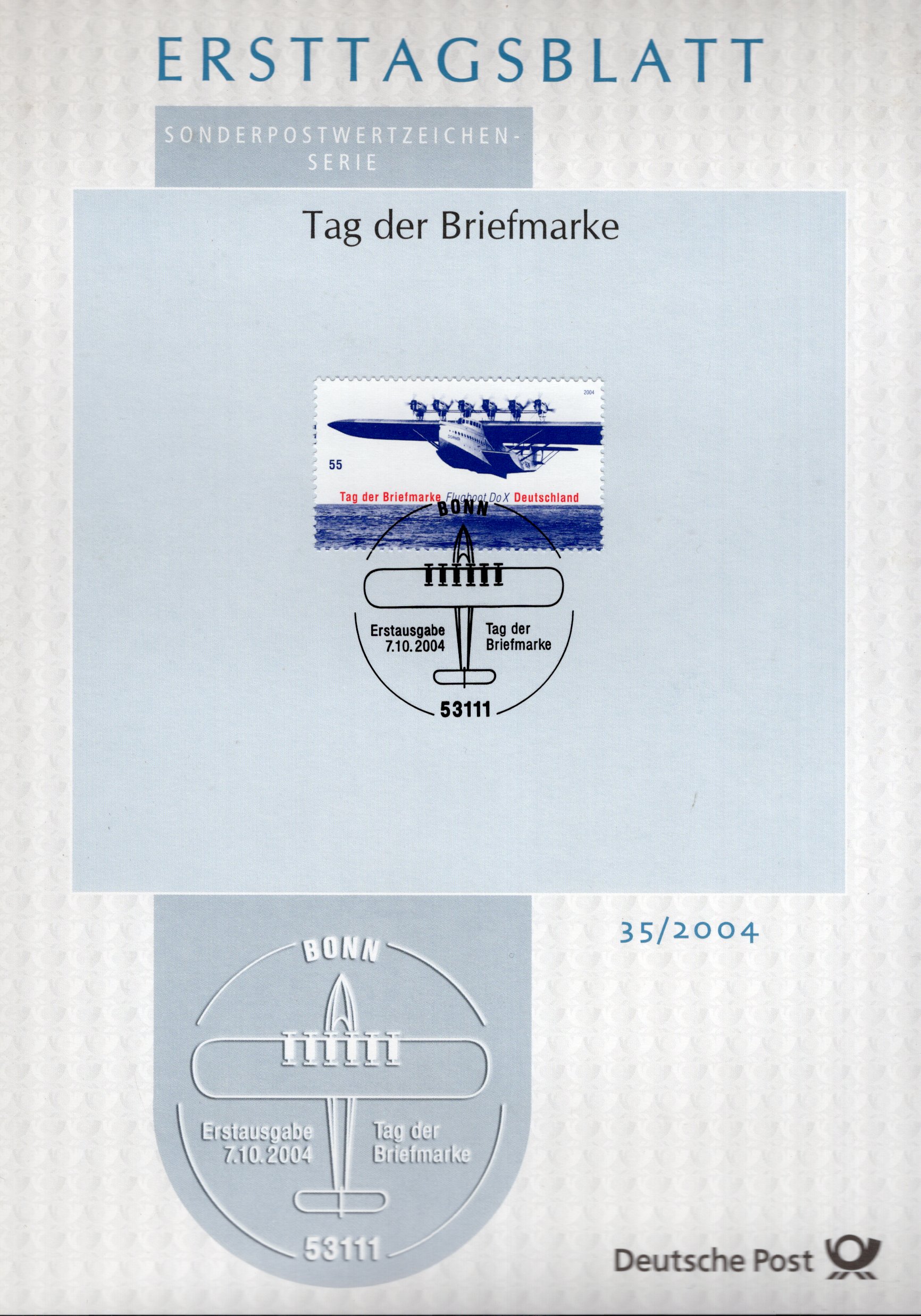 Tag der Briefmarke - Flugboot Do X