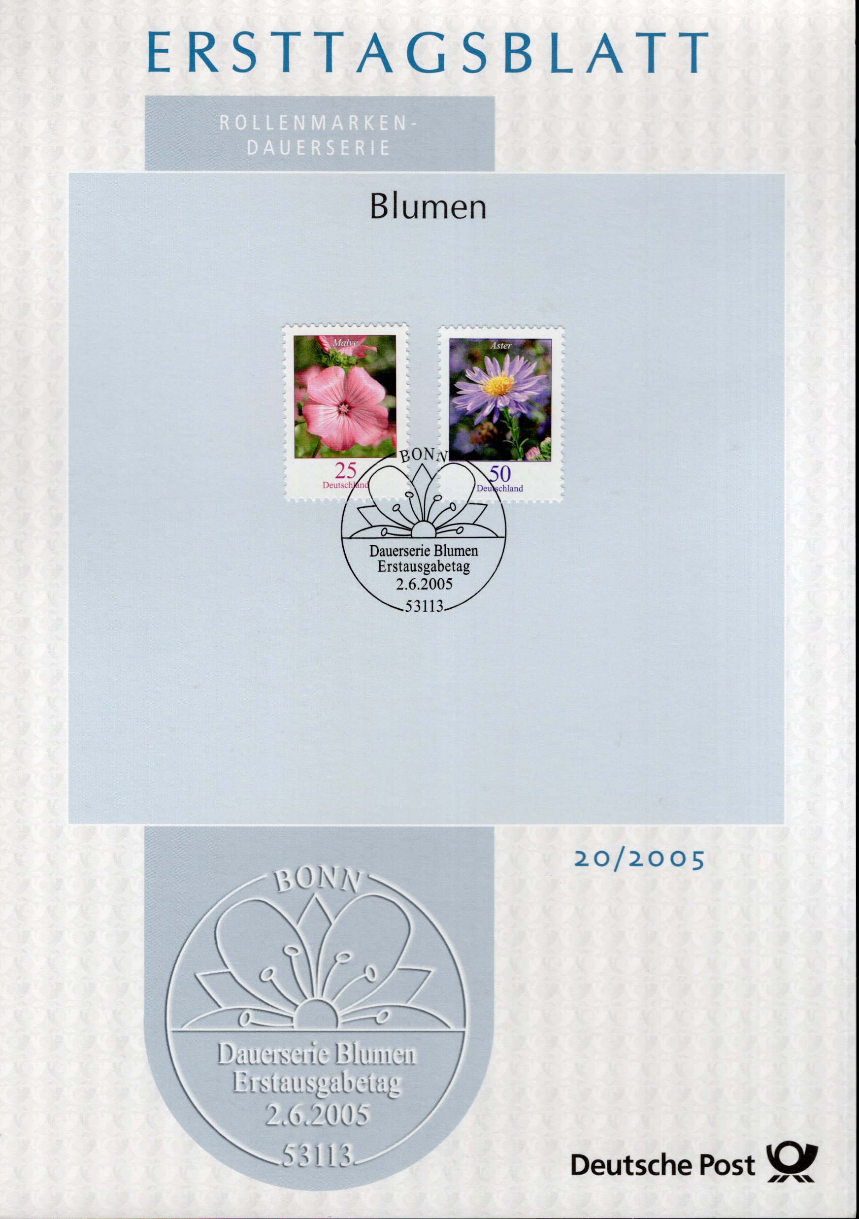 Dauerserie Blumen - Malve - Aster