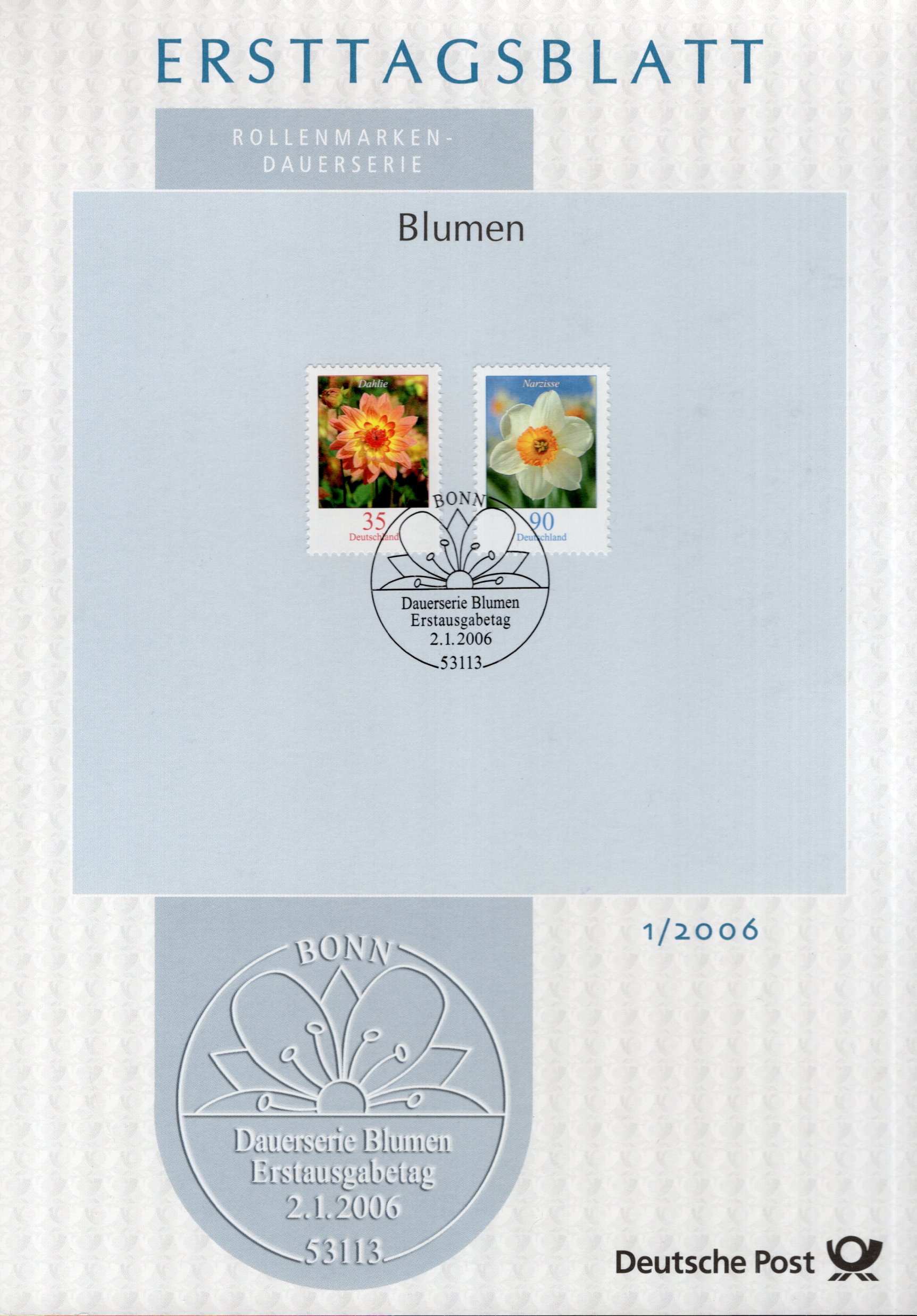 Dauerserie Blumen - Dahlie - Narzisse