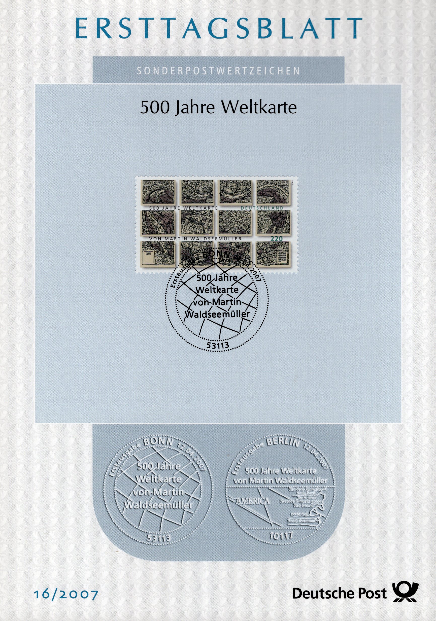 500 Jahre Weltkarte von Martin Waldseemüller