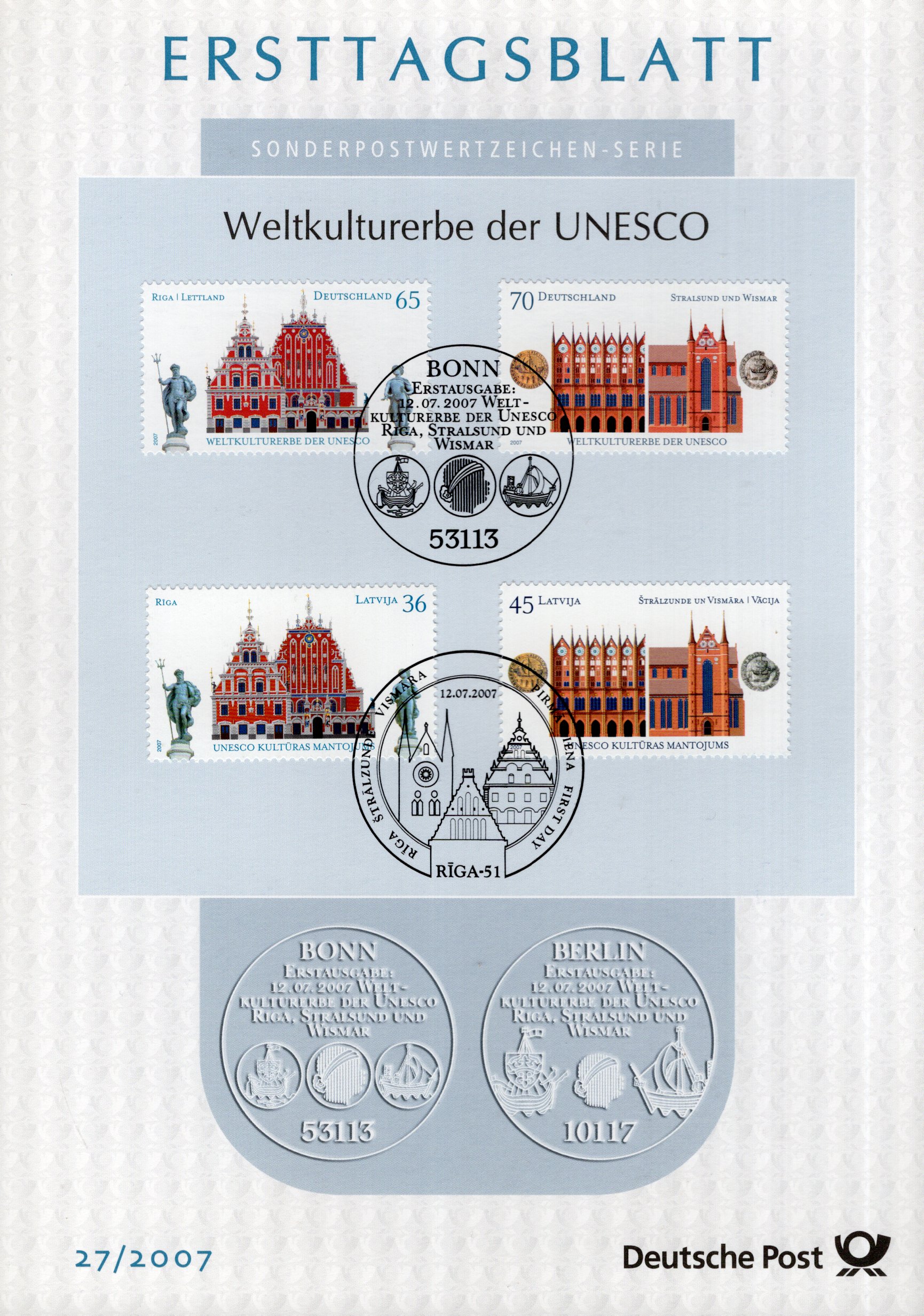 Weltkulturerbe der UNESCO - Riga, Wismar und Stralsund