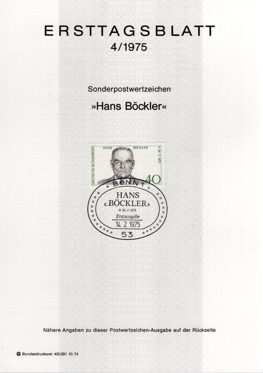 100. Geburtstag Hans Böckler