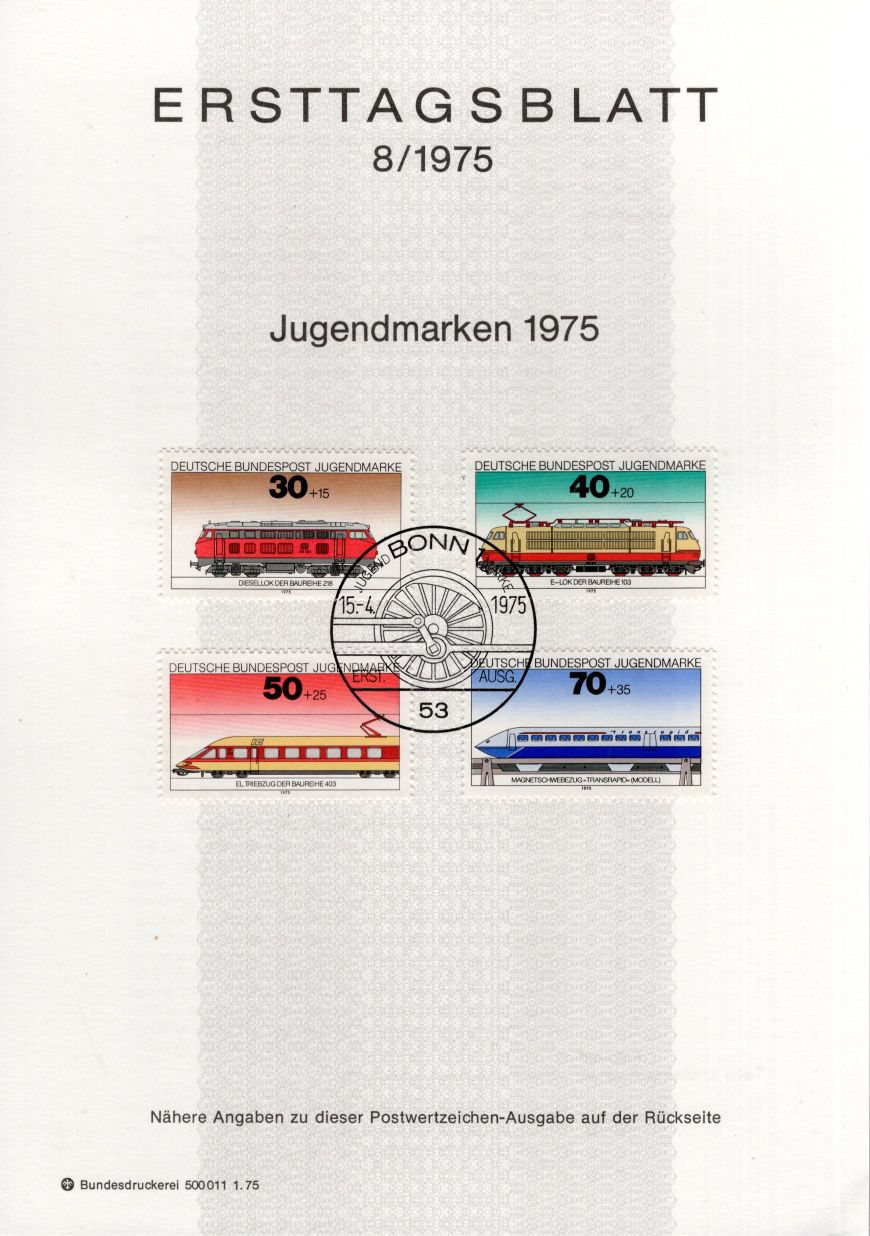 Jugendmarken 1975 - Lokomotiven