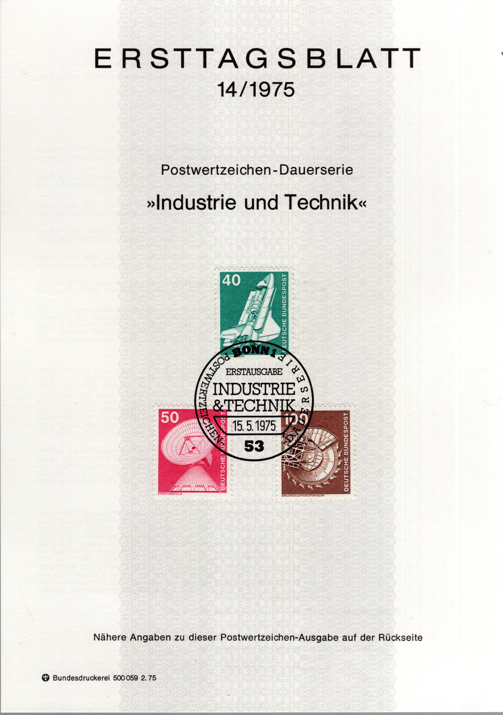 Dauerserie Industrie und Technik - Spacelab - Erdefunkstelle Raisting - Braunkohlenförderbagger