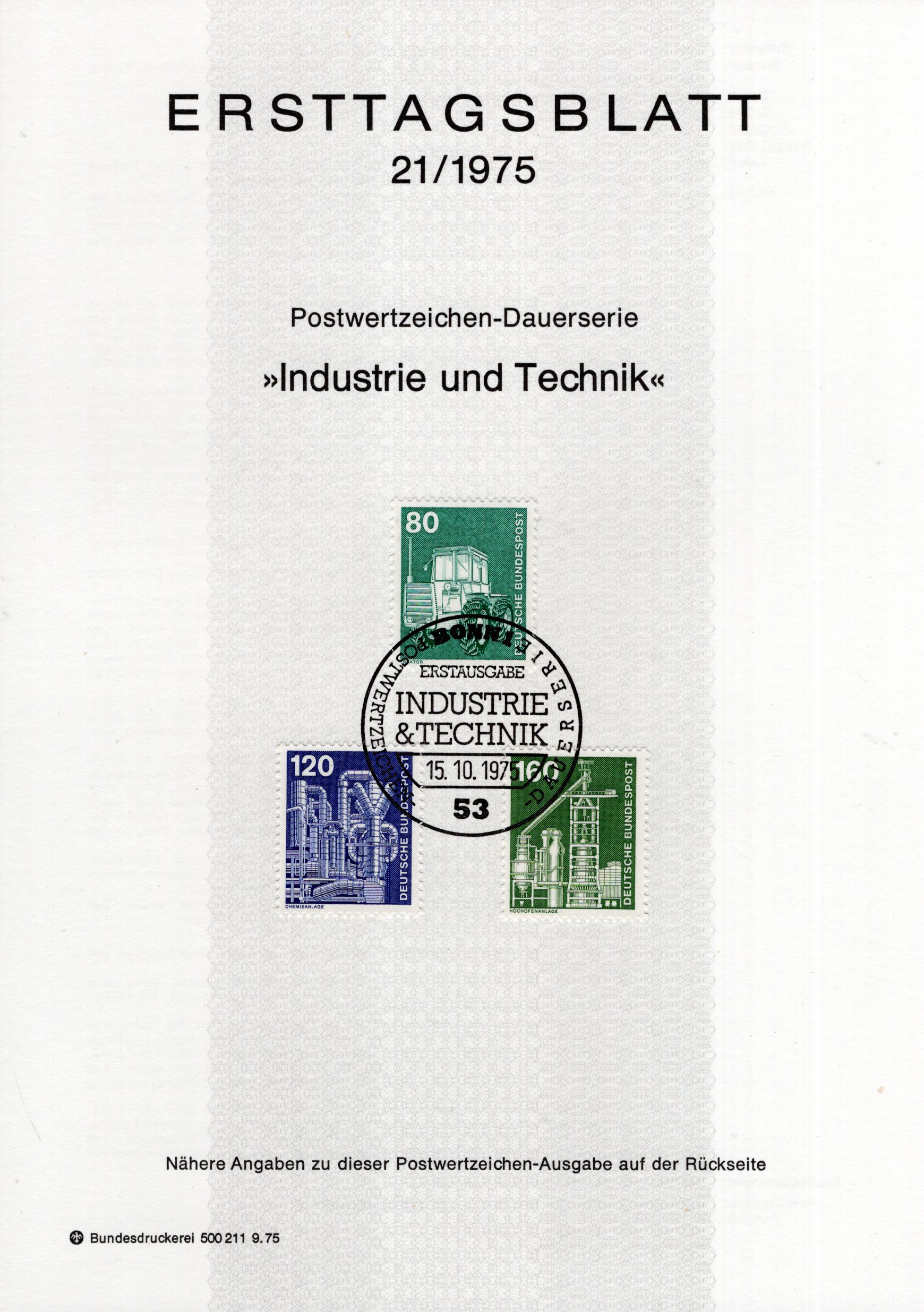 Dauerserie Industrie und Technik - Traktor - Chemieanlage - Hochofenanlage