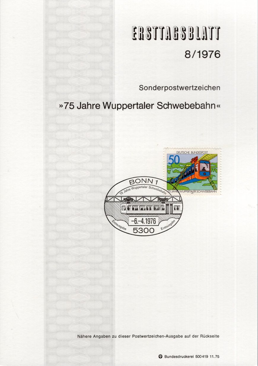 75 Jahre Wuppertaler Schwebebahn