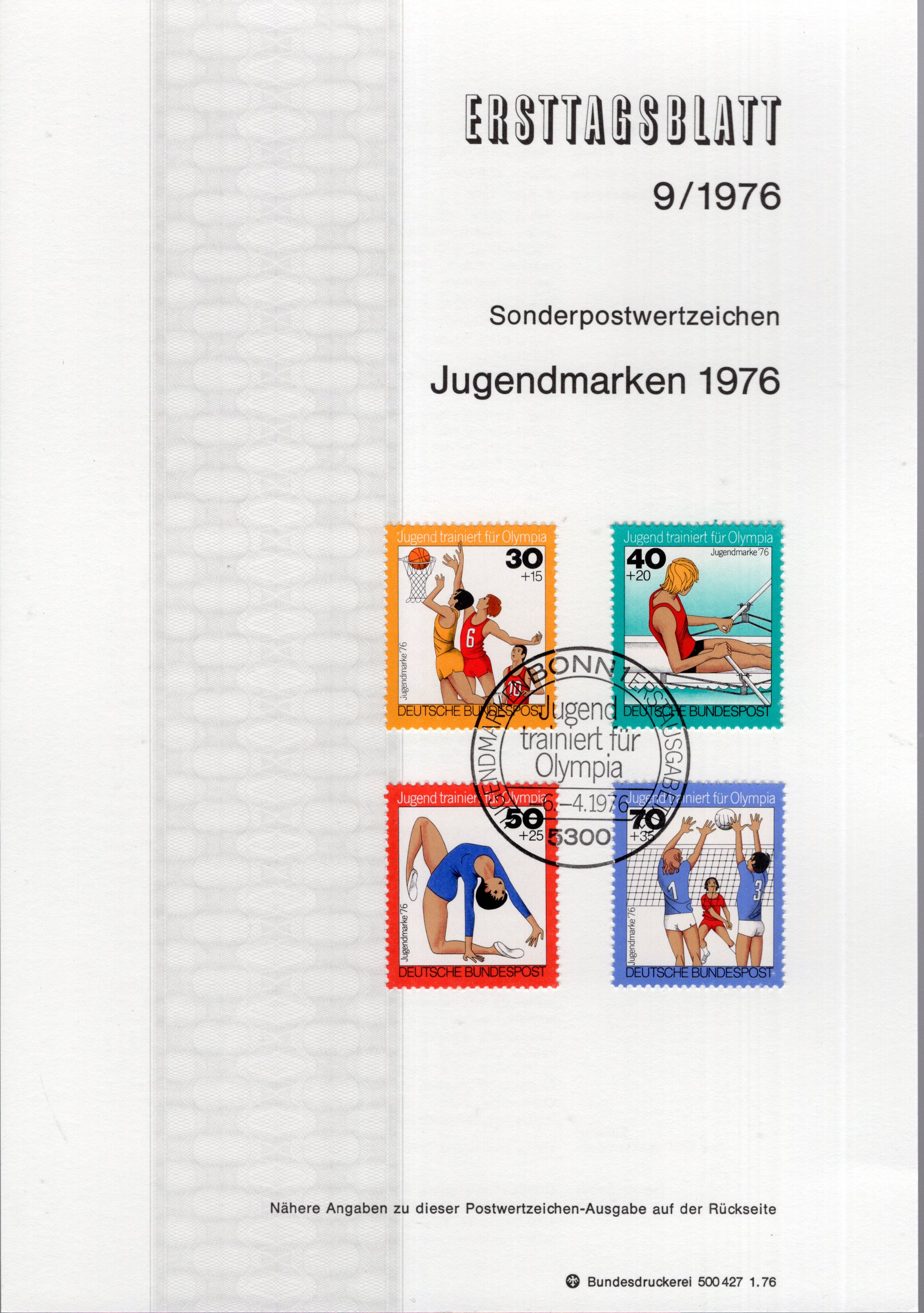 Jugendmarken 1976 - Jugend trainiert für Olympia