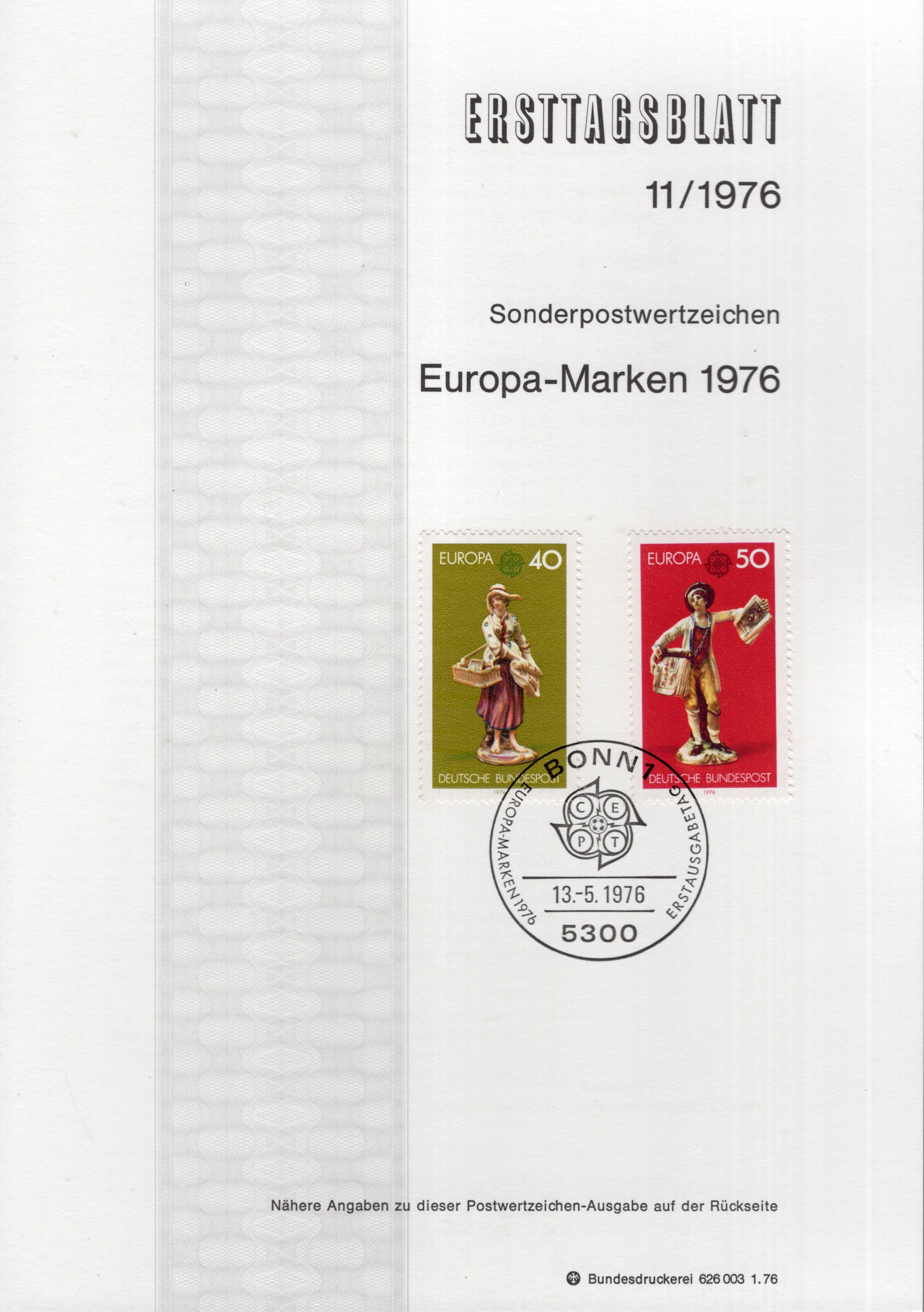 Europa - Marken 1976 - Kunstwerke [ Porzellan - Manufaktur Ludwigsburg ]