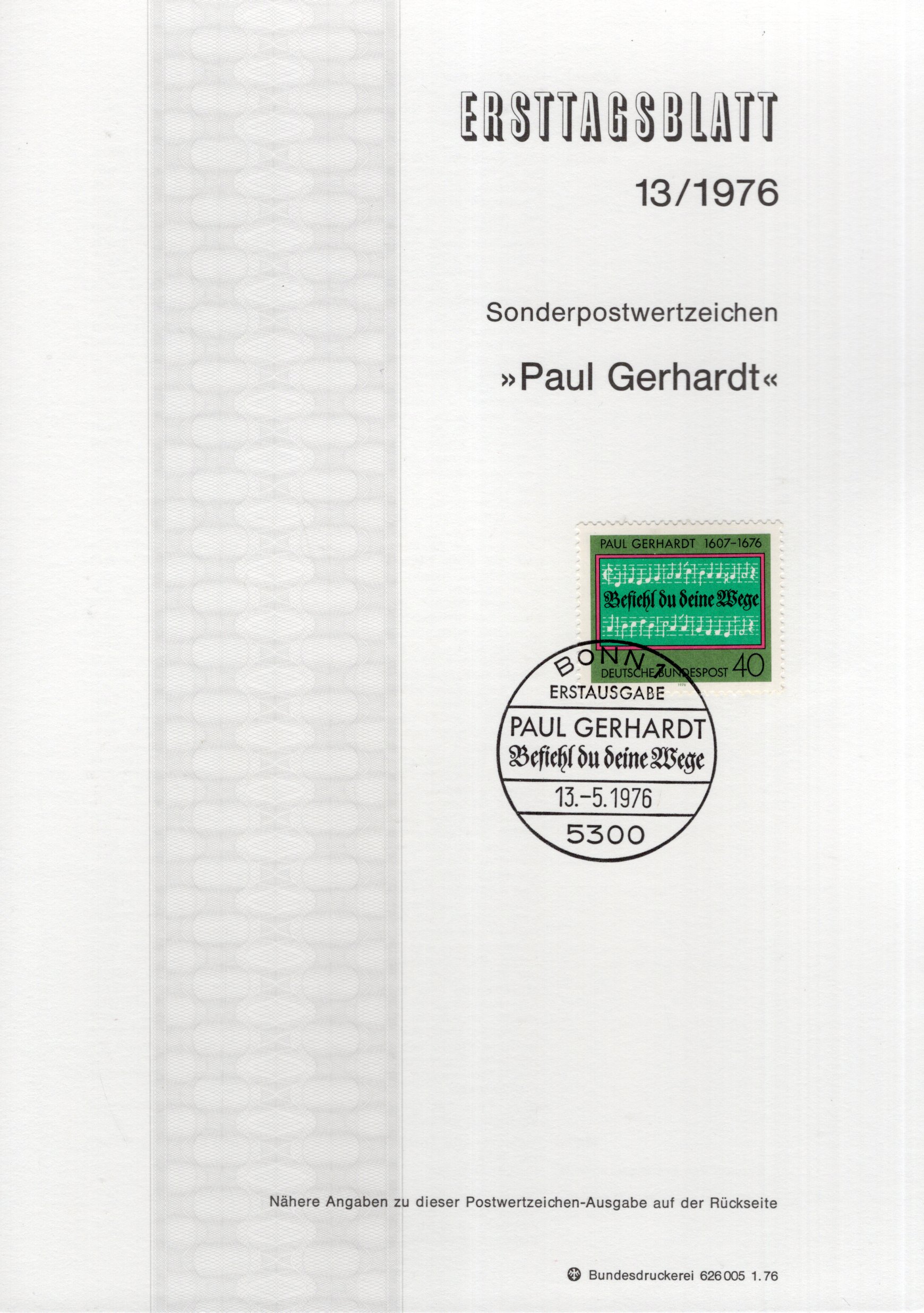 300. Todestag Paul Gerhardt