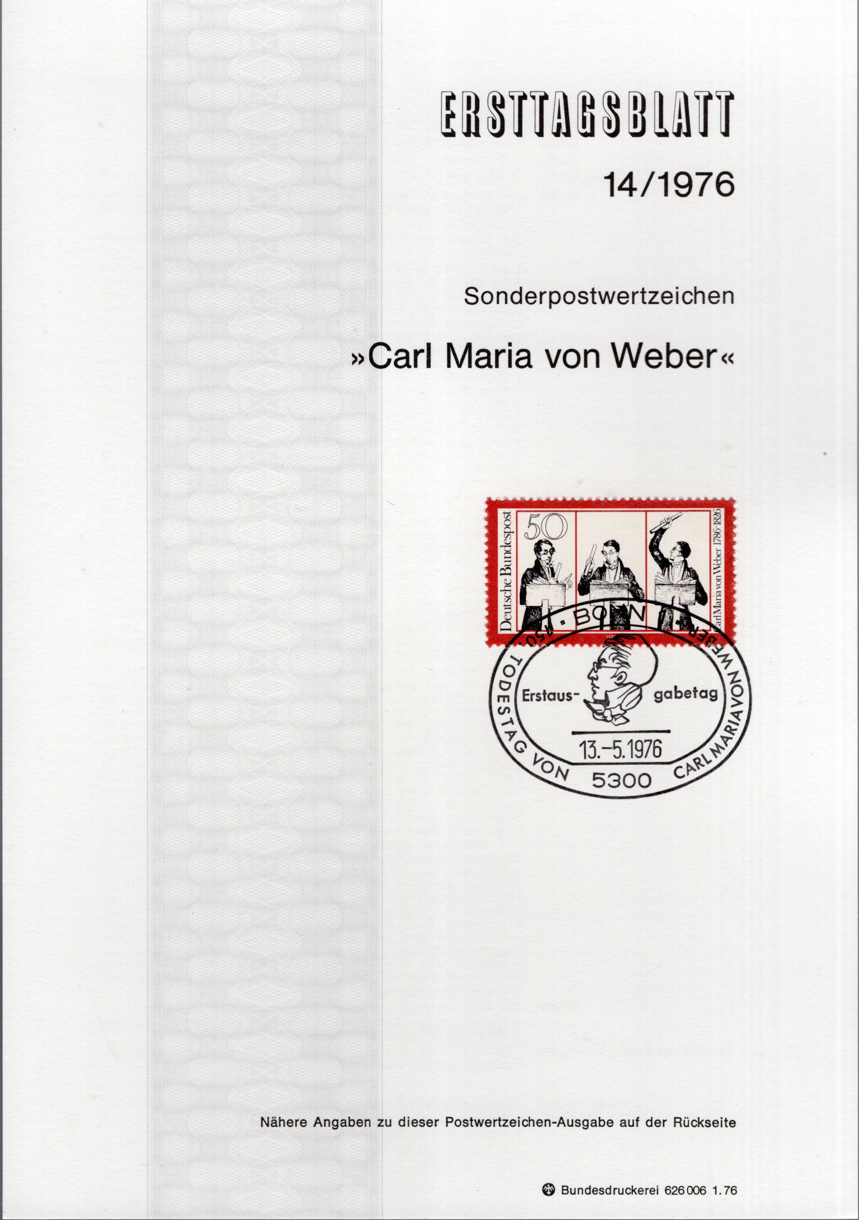 150. Todestag Carl Maria von Weber