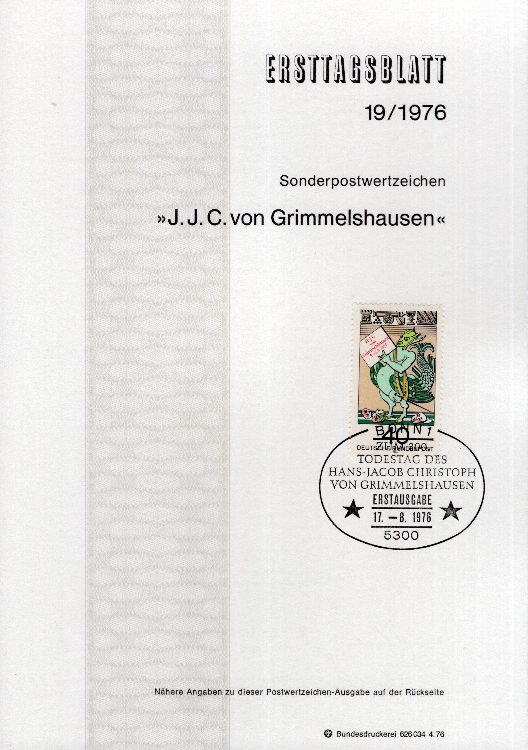 300. Todestag J.J.C. von Grimmelshausen