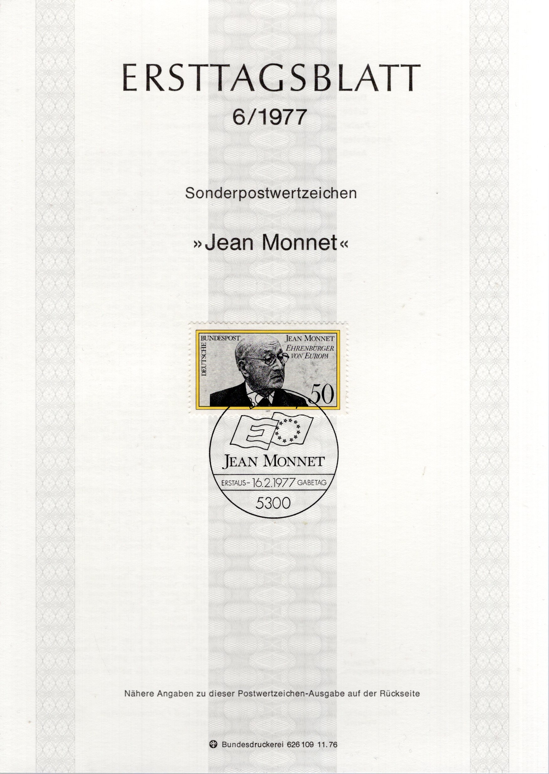 Ehrenbürger Europas: Jean Monnet