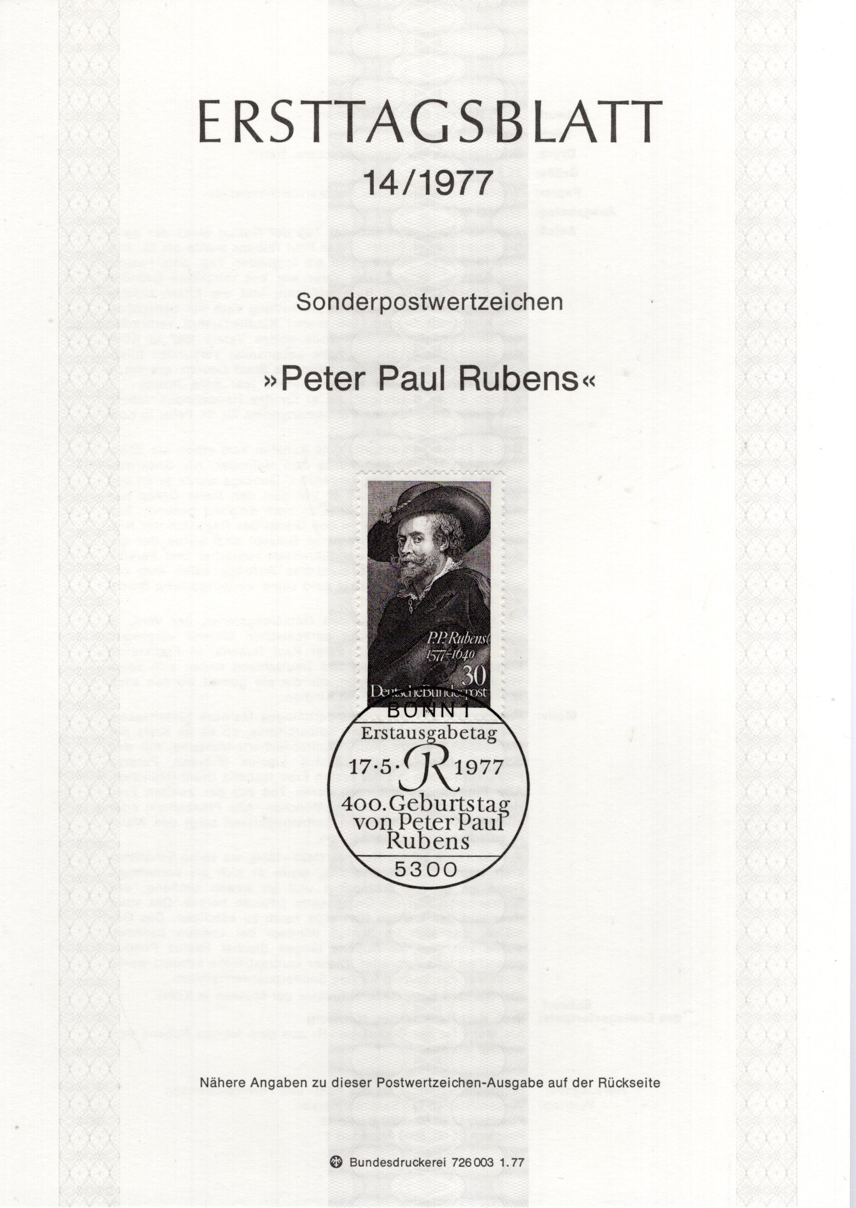 400. Geburtstag Peter Paul Rubens