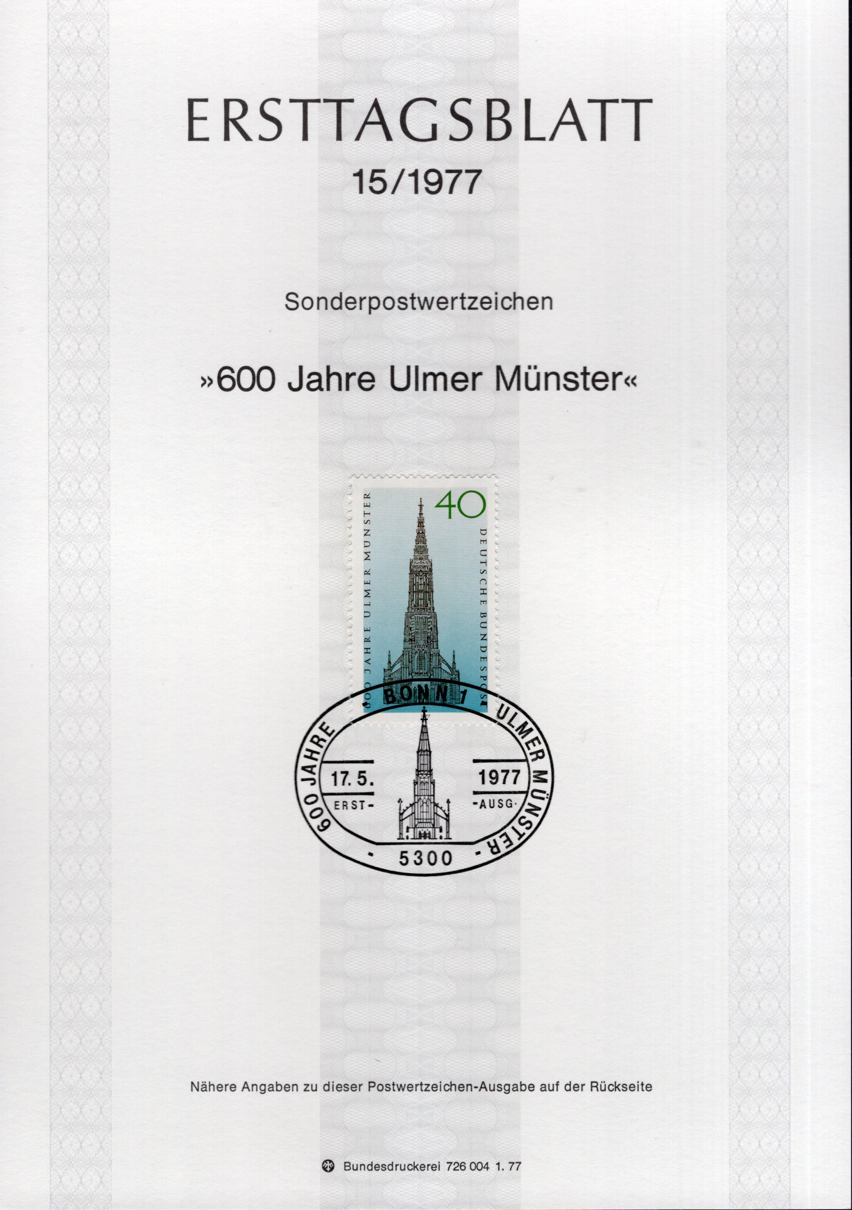 600 Jahre Ulmer Münster