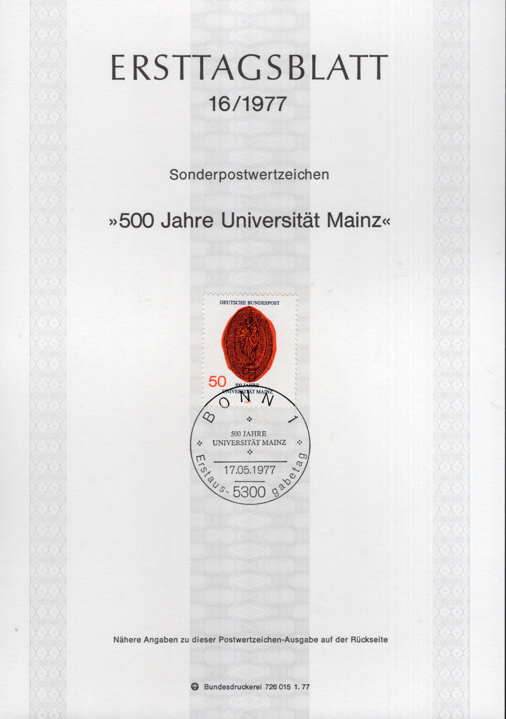 500 Jahre Universität Mainz