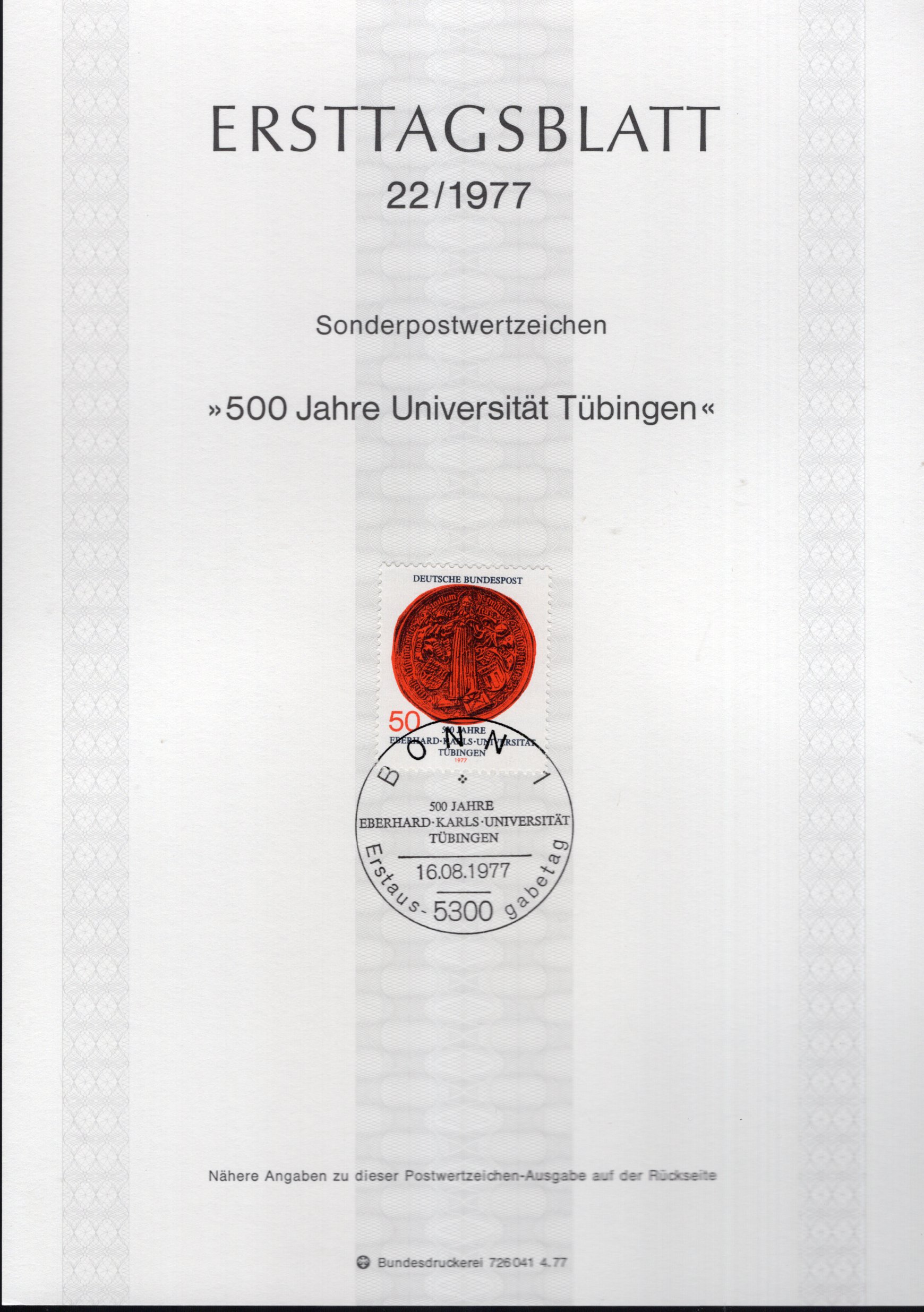 500 Jahre Universität Tübingen