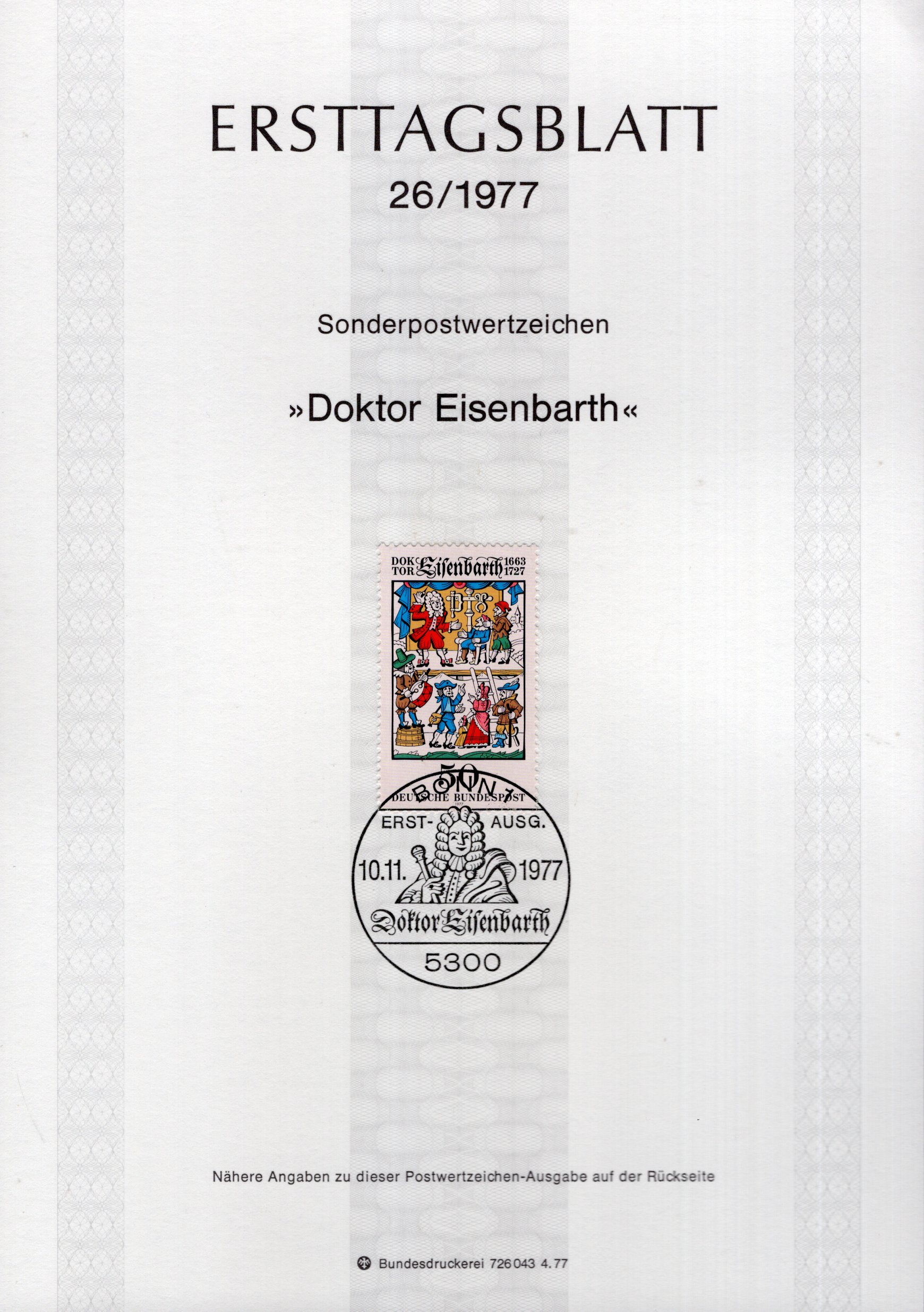 250. Todestag Doktor Eisenbarth