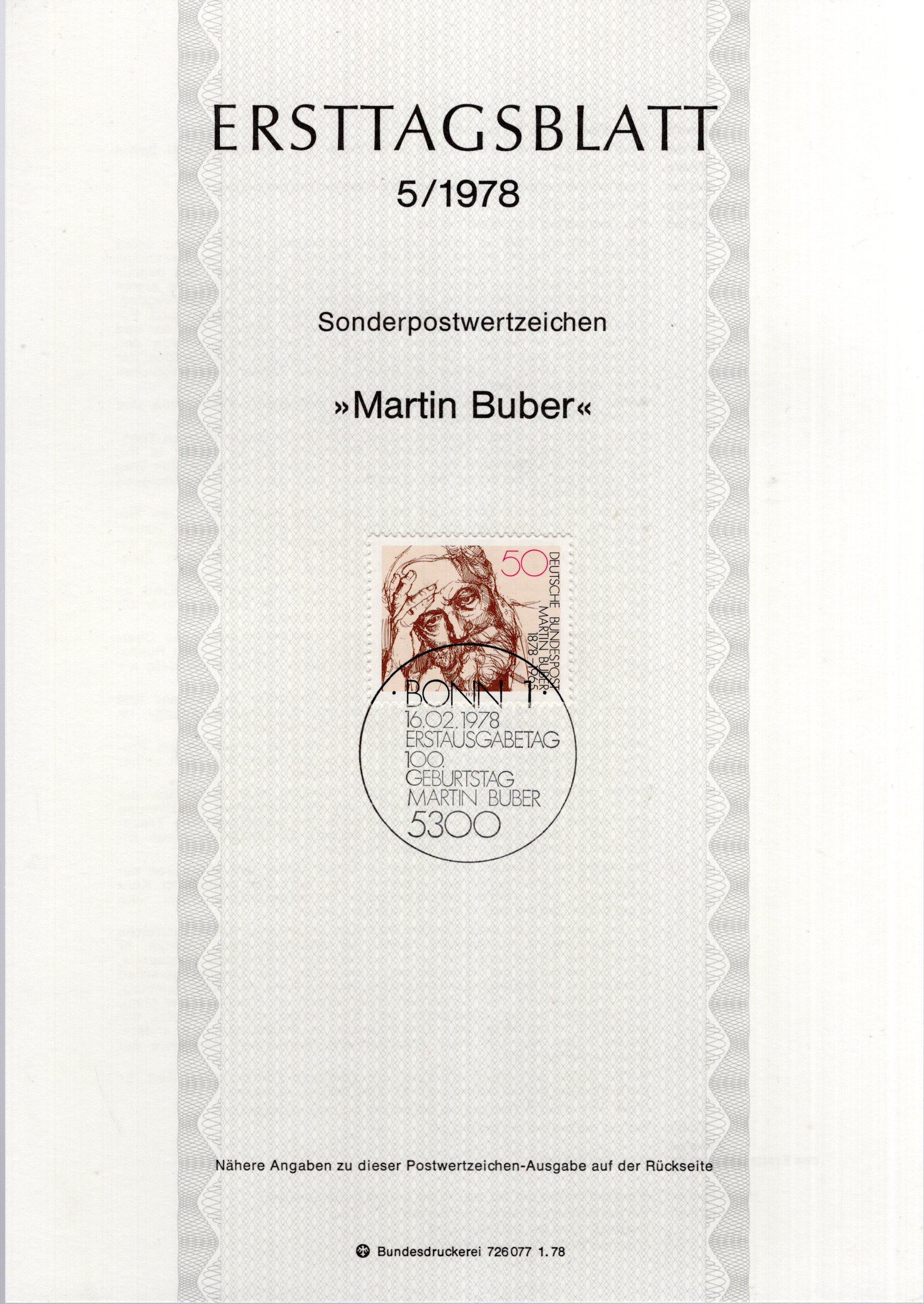 100. Geburtstag Martin Buber