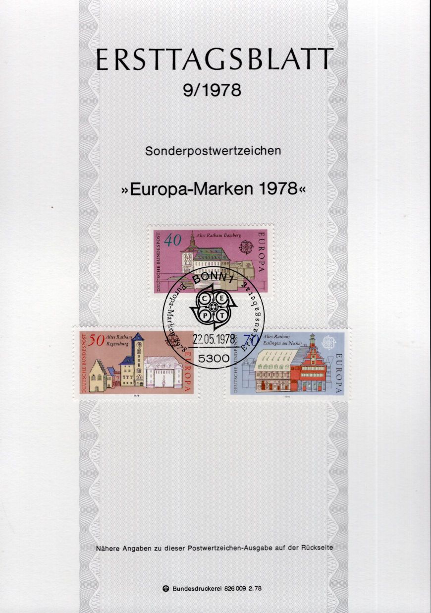 Europa - Marken 1978 - Baudenkmäler