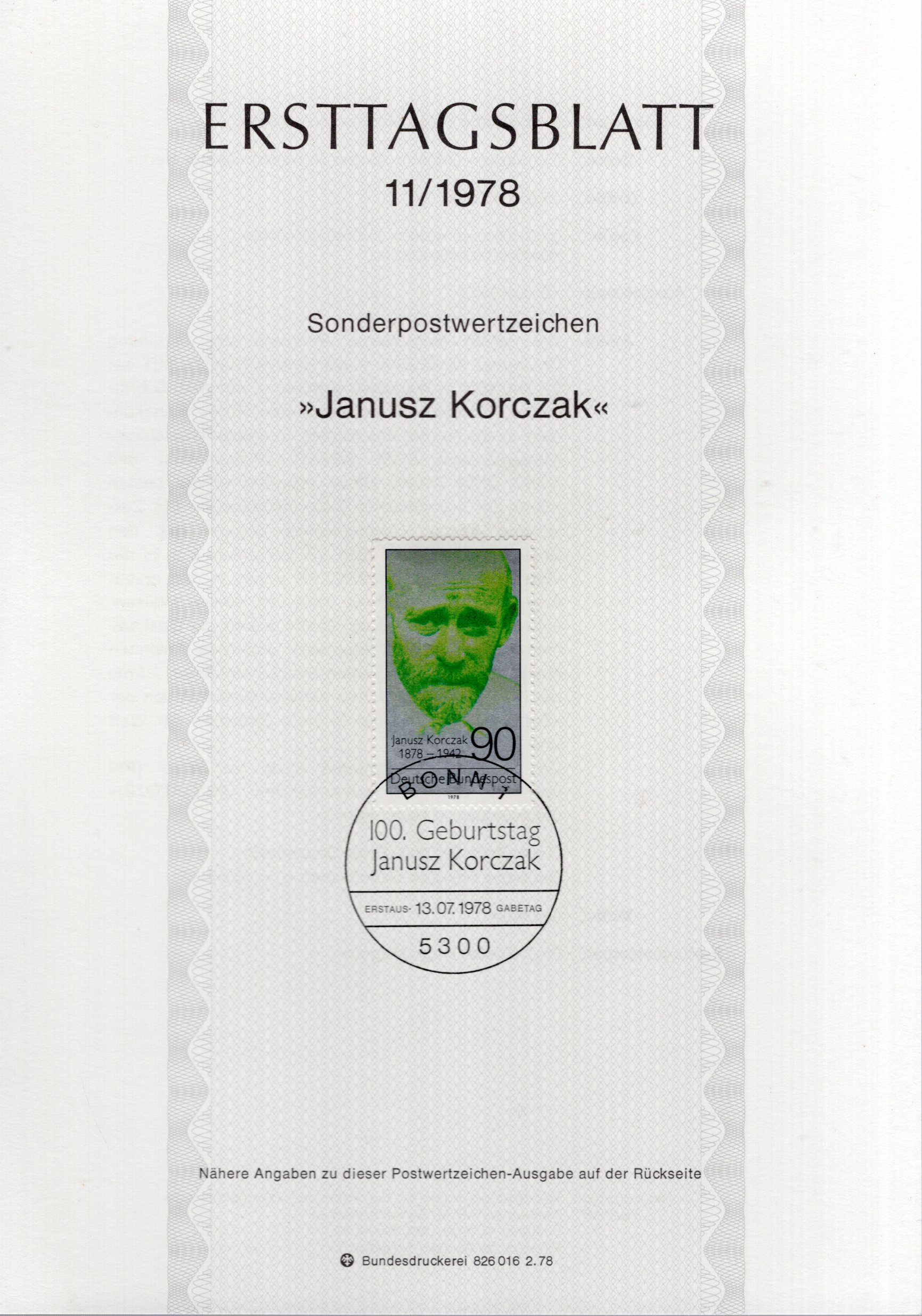 100. Geburtstag von Dr. Janusz Korczak