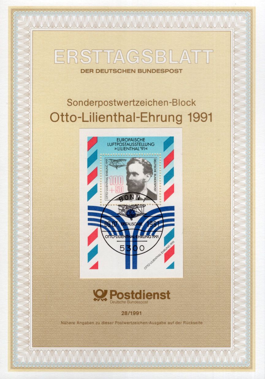 Europäische Luftpostausstellung Otto Lilienthal 1991