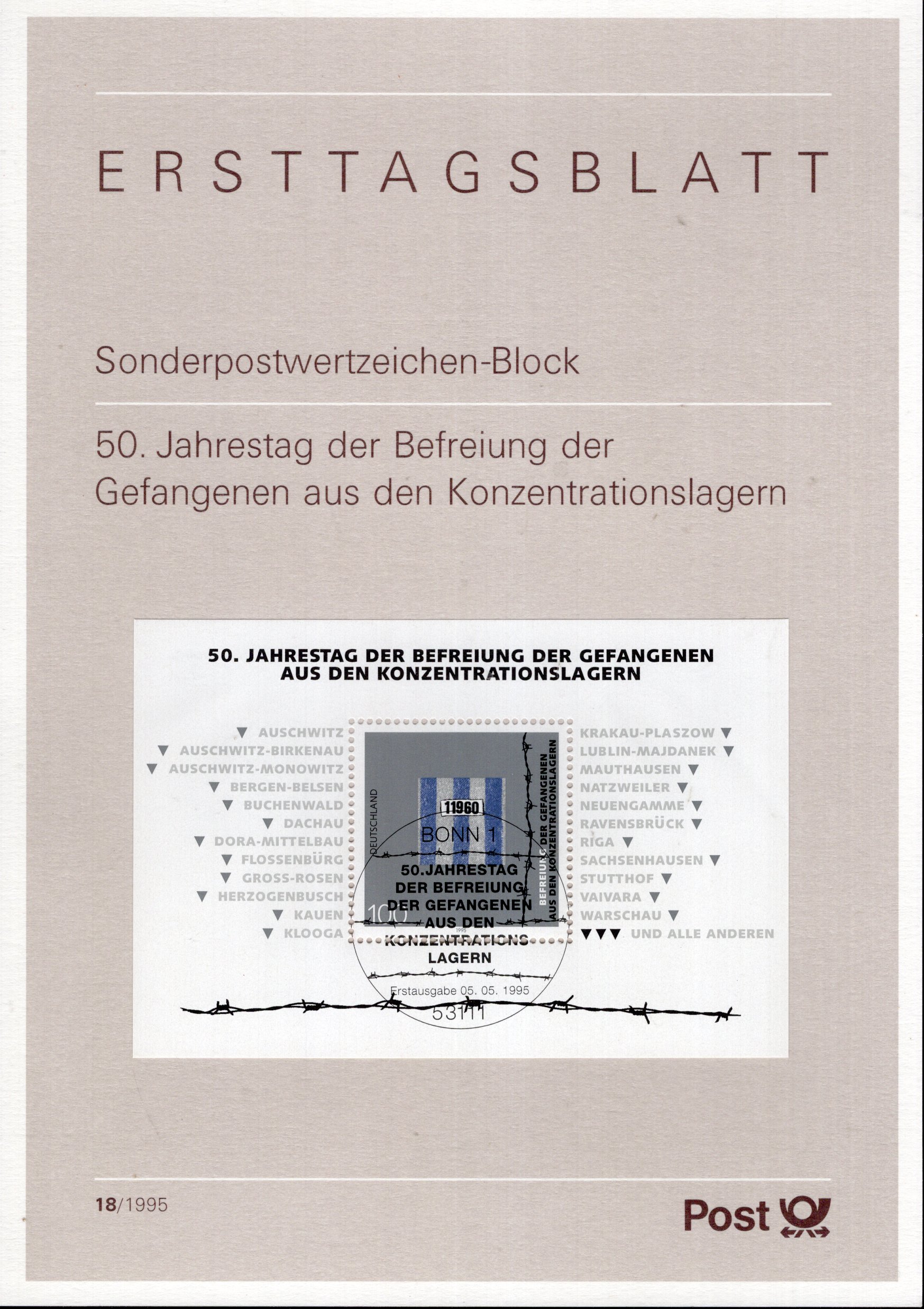 50. Jahrestag der Befreiung der Gefangenen aus den Konzentrationslagern