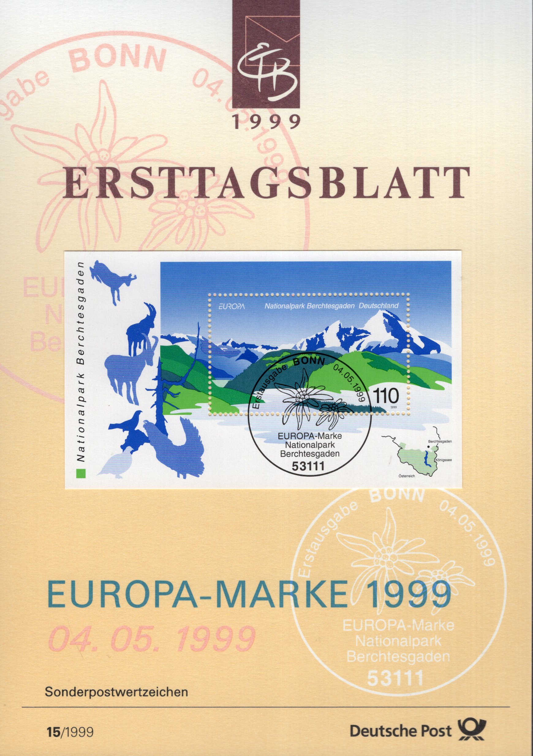 Europa - Marke 1999 - Nationalpark Berchtesgaden [ Alpen ]