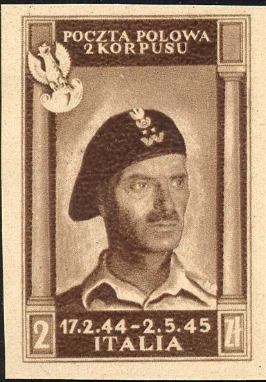 Polnische Siege, Farben geändert, nicht gezähnt - Generale Anders