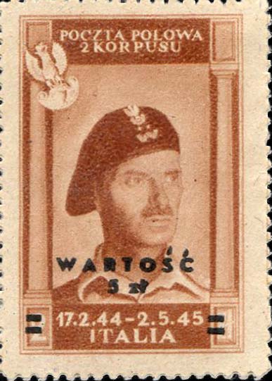 Polnische Siege, überdruckt - Generale Anders