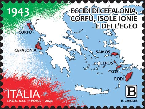 80° anniversario degli eccidi di Cefalonia, Corfù, isole Ionie e dell´Egeo - Mappa geografica delle isole Ionie ed Egee