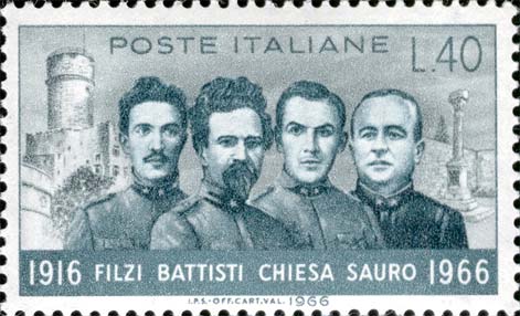 50° anniversario della morte di Cesare Battisti, Damiano Chiesa, Fabio Filzi e Nazario Sauro
