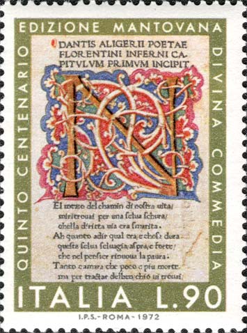 5° centenario delle prime tre edizioni della Divina Commedia