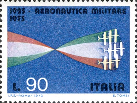 50° anniversario dell´aeronautica militare - Aerei Fiat CR 32