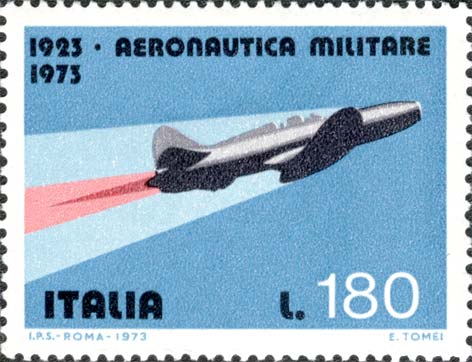50° anniversario dell´aeronautica militare - Aereo a reazione Campini - Caproni