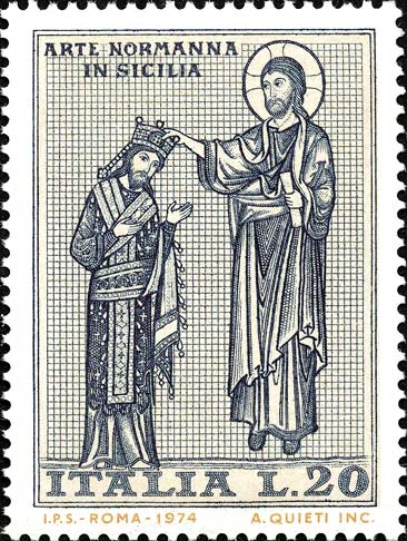 Arte normanna in Sicilia - Cristo che incorona re Ruggiero