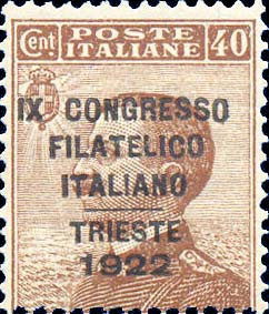 9° congresso filatelico italiano, a Trieste