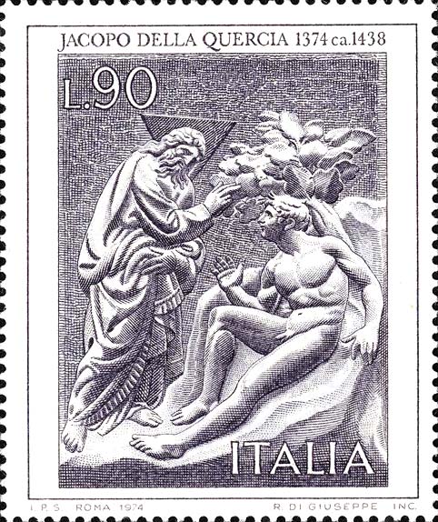 Creazione di Adamo, opera di Jacopo della Quercia